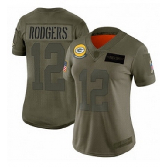 Womens Green Bay Packers 12 Aaron Rodgers Limited Camo 2019 Salute to Service Football Jersey Womens Green Bay Packers 12 Aaron Rodgers Limited Camo 2019 Salute to Service Football Jersey