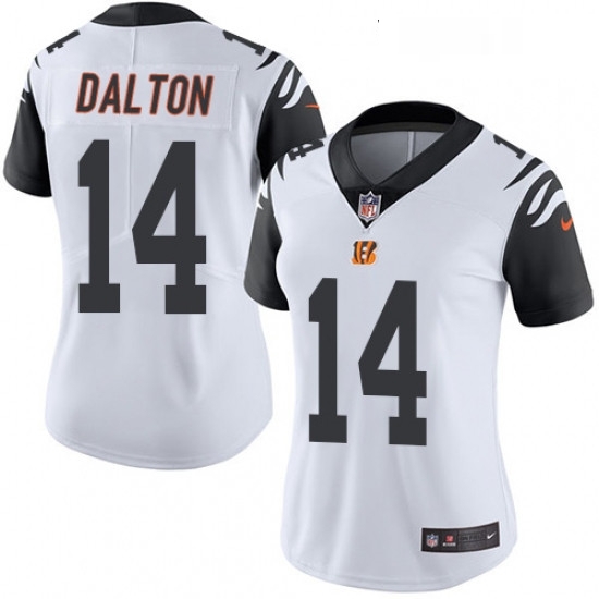 Womens Nike Cincinnati Bengals 14 Andy Dalton Limited White Rush Vapor Untouchable NFL Jersey Womens Nike Cincinnati Bengals 14 Andy Dalton Limited White Rush Vapor Untouchable NFL Jersey