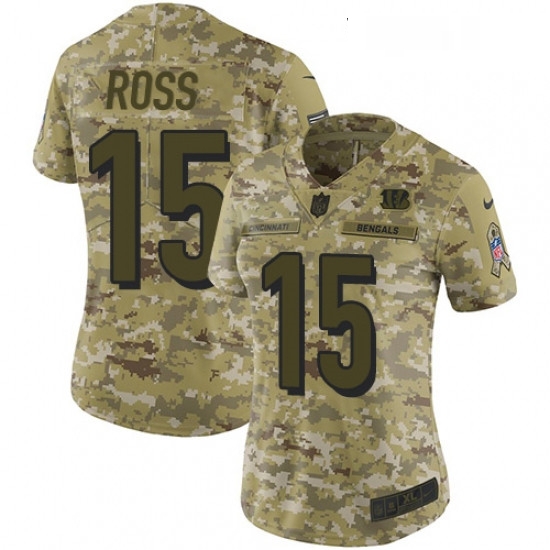 Womens Nike Cincinnati Bengals 15 John Ross Limited Camo 2018 Salute to Service NFL Jersey Womens Nike Cincinnati Bengals 15 John Ross Limited Camo 2018 Salute to Service NFL Jersey