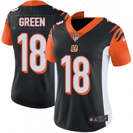 Womens Nike Cincinnati Bengals 18 AJ Green Vapor Untouchable Limited Black Team Color NFL Jersey Womens Nike Cincinnati Bengals 18 AJ Green Vapor Untouchable Limited Black Team Color NFL Jersey