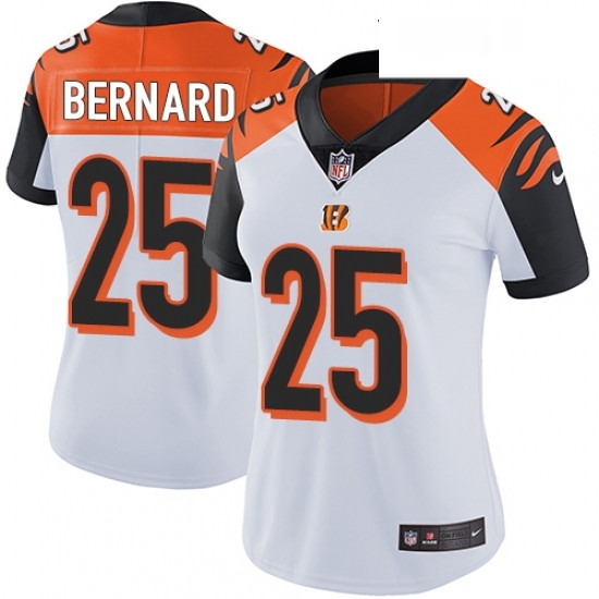 Womens Nike Cincinnati Bengals 25 Giovani Bernard Vapor Untouchable Limited White NFL Jersey Womens Nike Cincinnati Bengals 25 Giovani Bernard Vapor Untouchable Limited White NFL Jersey