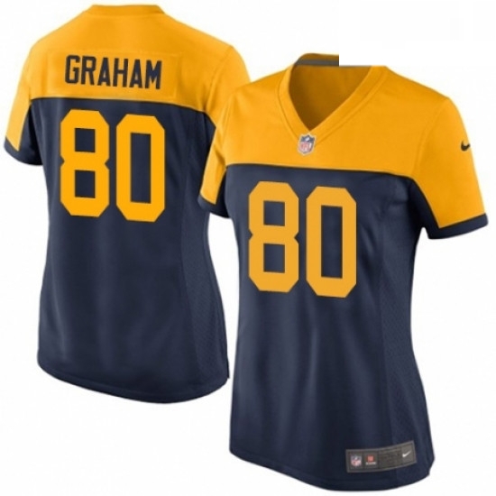 Womens Nike Green Bay Packers 80 Jimmy Graham Limited Navy Blue Alternate NFL Jersey Womens Nike Green Bay Packers 80 Jimmy Graham Limited Navy Blue Alternate NFL Jersey