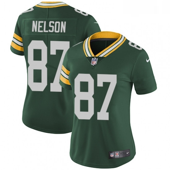 Womens Nike Green Bay Packers 87 Jordy Nelson Elite Green Team Color NFL Jersey Womens Nike Green Bay Packers 87 Jordy Nelson Elite Green Team Color NFL Jersey