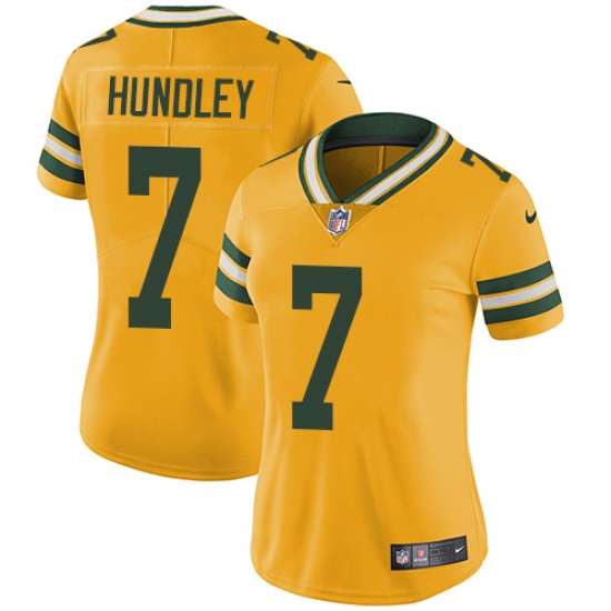 Womens Nike Packers #7 Brett Hundley Limited Gold Rush Vapor Untouchable NFL Jersey Womens Nike Packers #7 Brett Hundley Limited Gold Rush Vapor Untouchable NFL Jersey