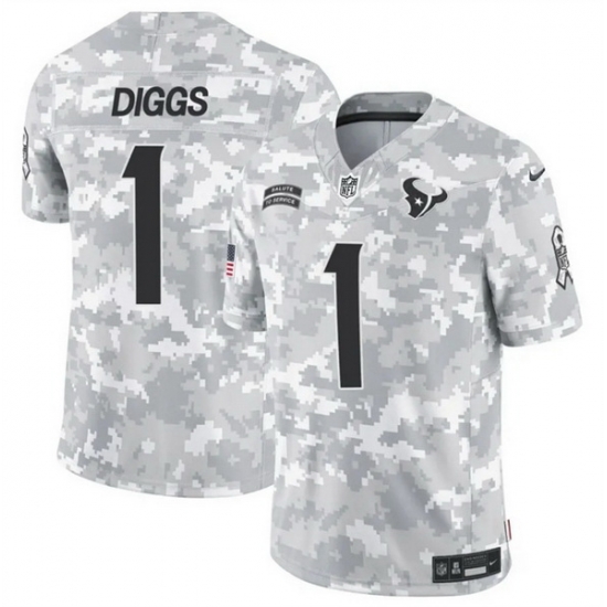 Men Houston Texans 1 Stefon Diggs 2024 F U S E Arctic Camo Salute To Service Limited Stitched Football Jersey Men Houston Texans 1 Stefon Diggs 2024 F U S E Arctic Camo Salute To Service Limited Stitched Football Jersey