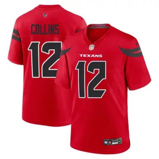 Men Houston Texans 12 Nico Collins Red 2024 2nd Alternate F U S E Vapor Stitched Jersey Men Houston Texans 12 Nico Collins Red 2024 2nd Alternate F U S E Vapor Stitched Jersey