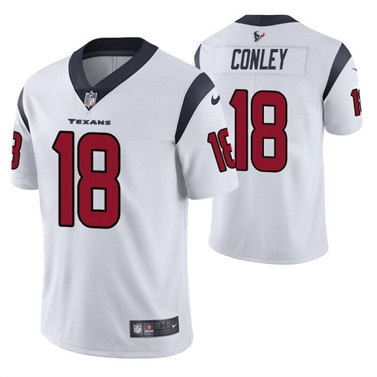 Men Houston Texans 18 Chris Conley White Vapor Untouchable Limited Stitched Jersey Men Houston Texans 18 Chris Conley White Vapor Untouchable Limited Stitched Jersey