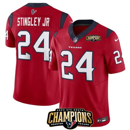 Men Houston Texans 24 Derek Stingley Jr Red 2023 F U S E AFC South Champions Patch Vapor Untouchable Limited Stitched Football Jersey Men Houston Texans 24 Derek Stingley Jr Red 2023 F U S E AFC South Champions Patch Vapor Untouchable Limited Stitched Football Jersey