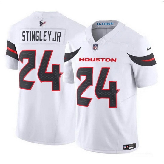 Men Houston Texans 24 Derek Stingley Jr White 2024 Vapor F U S E Limited Stitched Jersey Men Houston Texans 24 Derek Stingley Jr White 2024 Vapor F U S E Limited Stitched Jersey