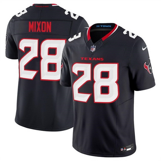 Men Houston Texans 28 Joe Mixon Navy 2024 Vapor F U S E Limited Stitched Jersey Men Houston Texans 28 Joe Mixon Navy 2024 Vapor F U S E Limited Stitched Jersey