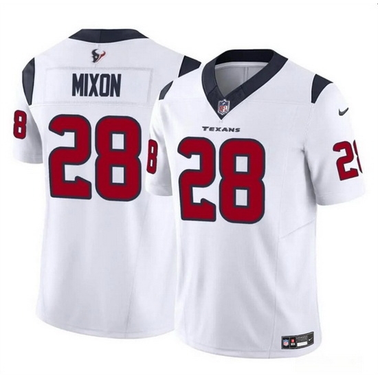 Men Houston Texans 28 Joe Mixon White 2024 F U S E Vapor Untouchable Stitched Football Jersey Men Houston Texans 28 Joe Mixon White 2024 F U S E Vapor Untouchable Stitched Football Jersey