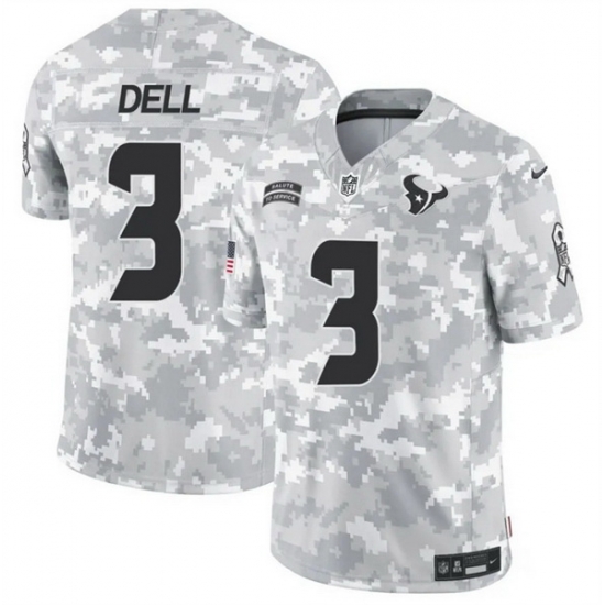 Men Houston Texans 3 Tank Dell 2024 F U S E Arctic Camo Salute To Service Limited Stitched Football Jersey Men Houston Texans 3 Tank Dell 2024 F U S E Arctic Camo Salute To Service Limited Stitched Football Jersey