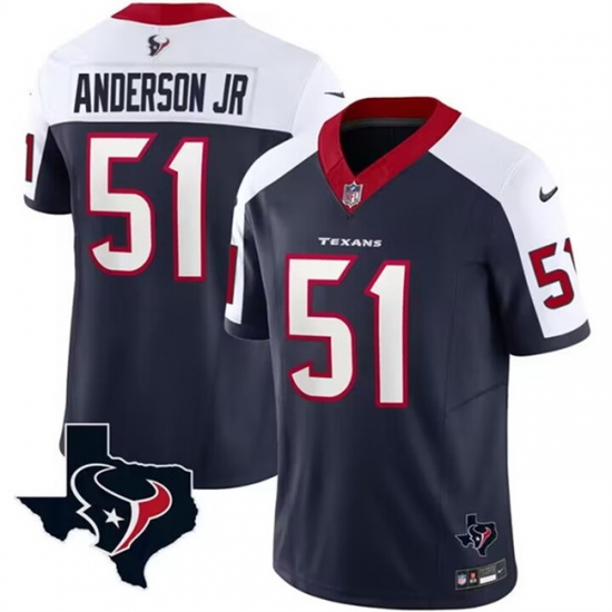 Men Houston Texans 51 Will Anderson Jr White Navy 2023 F U S E Vapor Untouchable Limited Stitched Football Jersey Men Houston Texans 51 Will Anderson Jr White Navy 2023 F U S E Vapor Untouchable Limited Stitched Football Jersey