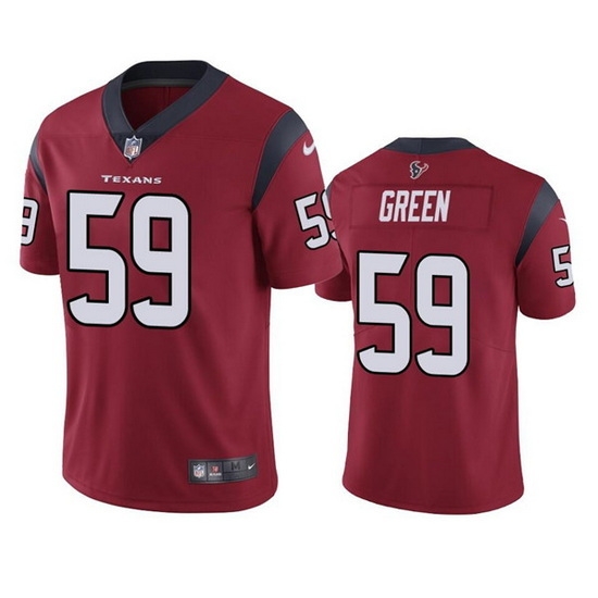 Men Houston Texans 59 Kenyon Green Red Vapor Untouchable Limited Stitched Jersey Men Houston Texans 59 Kenyon Green Red Vapor Untouchable Limited Stitched Jersey