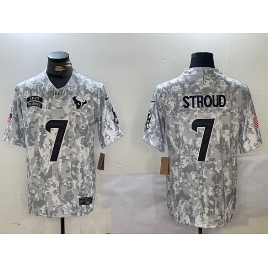 Men Houston Texans 7 C J Stroud 2024 F U S E Arctic Camo Salute To Service Limited Stitched Football Jersey Men Houston Texans 7 C J Stroud 2024 F U S E Arctic Camo Salute To Service Limited Stitched Football Jersey
