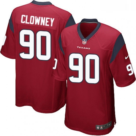 Men Nike Houston Texans 90 Jadeveon Clowney Game Red Alternate NFL Jersey Men Nike Houston Texans 90 Jadeveon Clowney Game Red Alternate NFL Jersey