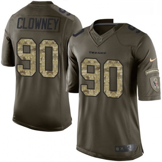 Men Nike Houston Texans 90 Jadeveon Clowney Limited Green Salute to Service NFL Jersey Men Nike Houston Texans 90 Jadeveon Clowney Limited Green Salute to Service NFL Jersey