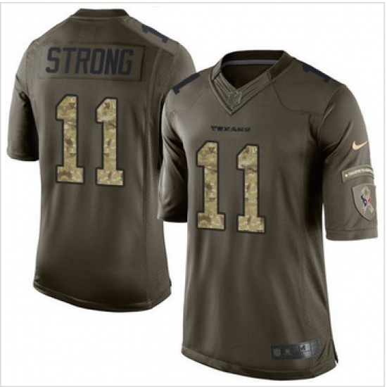 Nike Houston Texans #11 Jaelen Strong Green Men 27s Stitched NFL Limited Salute to Service Jersey Nike Houston Texans #11 Jaelen Strong Green Men 27s Stitched NFL Limited Salute to Service Jersey