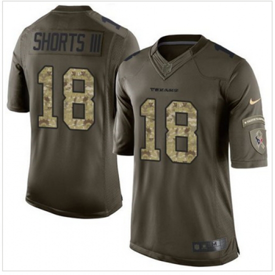 Nike Houston Texans #18 Cecil Shorts III Green Men 27s Stitched NFL Limited Salute to Service Jersey Nike Houston Texans #18 Cecil Shorts III Green Men 27s Stitched NFL Limited Salute to Service Jersey