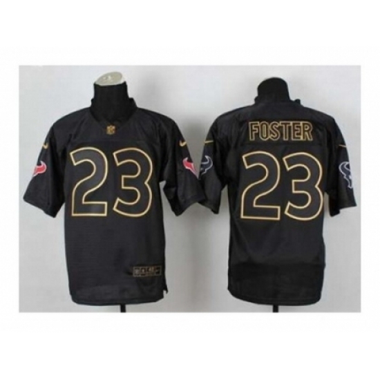 Nike Houston Texans 23 Arian Foster Black Elite 2014 PRO Gold Lettering Fashion NFL Jersey Nike Houston Texans 23 Arian Foster Black Elite 2014 PRO Gold Lettering Fashion NFL Jersey