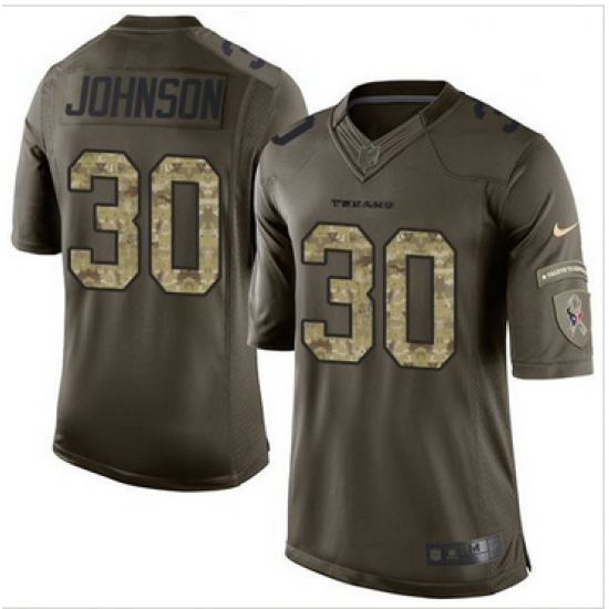 Nike Houston Texans #30 Kevin Johnson Green Men 27s Stitched NFL Limited Salute to Service Jersey Nike Houston Texans #30 Kevin Johnson Green Men 27s Stitched NFL Limited Salute to Service Jersey