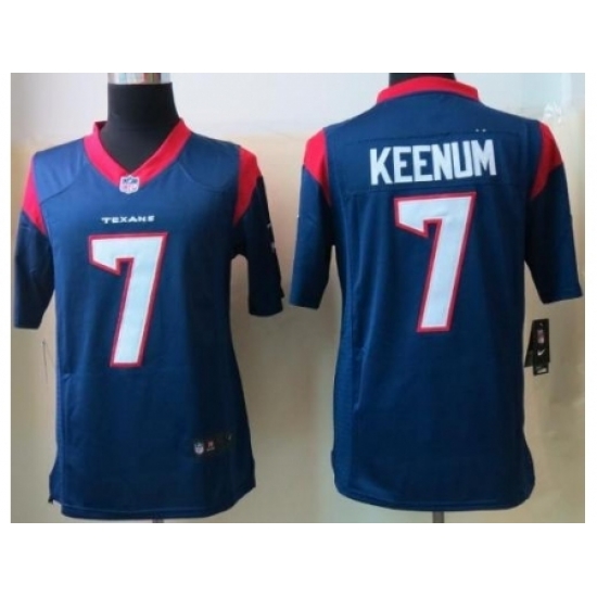 Nike Houston Texans 7 Case Keenum Limited Blue NFL Jersey Nike Houston Texans 7 Case Keenum Limited Blue NFL Jersey