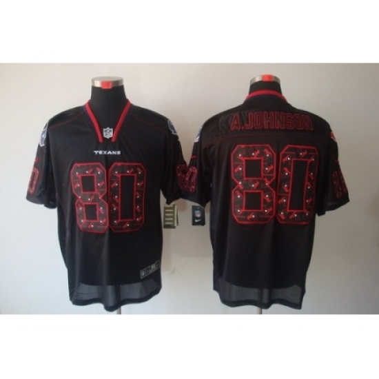 Nike Houston Texans 80 Andre Johnson Black Elite Lights Out Number With Team Logo NFL Jersey Nike Houston Texans 80 Andre Johnson Black Elite Lights Out Number With Team Logo NFL Jersey