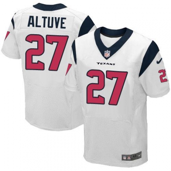 Nike Texans #27 Jose Altuve White Mens Stitched NFL Elite Jersey Nike Texans #27 Jose Altuve White Mens Stitched NFL Elite Jersey