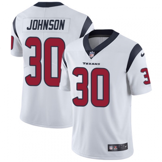 Nike Texans #30 Kevin Johnson White Mens Stitched NFL Vapor Untouchable Limited Jersey Nike Texans #30 Kevin Johnson White Mens Stitched NFL Vapor Untouchable Limited Jersey