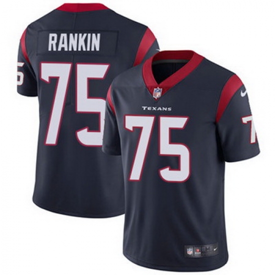 Nike Texans #75 Martinas Rankin Navy Blue Team Color Mens Stitched NFL Vapor Untouchable Limited Jersey Nike Texans #75 Martinas Rankin Navy Blue Team Color Mens Stitched NFL Vapor Untouchable Limited Jersey