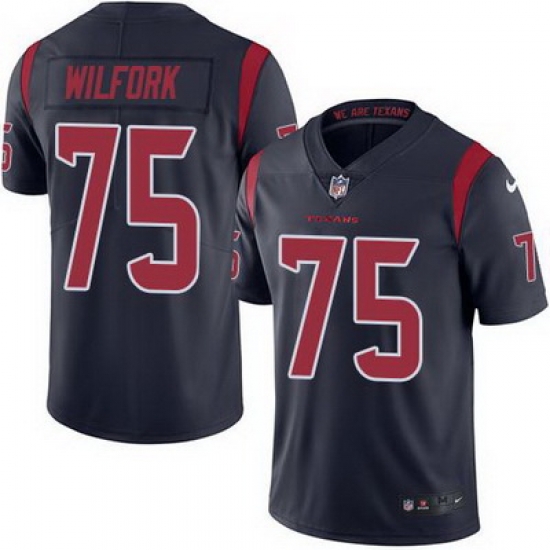 Nike Texans #75 Vince Wilfork Navy Blue Mens Stitched NFL Limited Rush Jersey Nike Texans #75 Vince Wilfork Navy Blue Mens Stitched NFL Limited Rush Jersey
