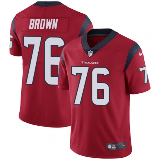 Nike Texans #76 Duane Brown Red Alternate Mens Stitched NFL Vapor Untouchable Limited Jersey Nike Texans #76 Duane Brown Red Alternate Mens Stitched NFL Vapor Untouchable Limited Jersey