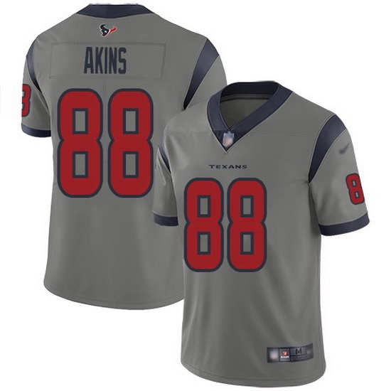 Nike Texans 88 Jordan Akins Gray Men Stitched NFL Limited Inverted Legend Jersey Nike Texans 88 Jordan Akins Gray Men Stitched NFL Limited Inverted Legend Jersey
