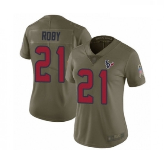 Womens Houston Texans 21 Bradley Roby Limited Olive 2017 Salute to Service Football Jersey Womens Houston Texans 21 Bradley Roby Limited Olive 2017 Salute to Service Football Jersey