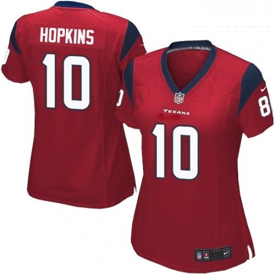 Womens Nike Houston Texans 10 DeAndre Hopkins Game White NFL Jersey Womens Nike Houston Texans 10 DeAndre Hopkins Game White NFL Jersey