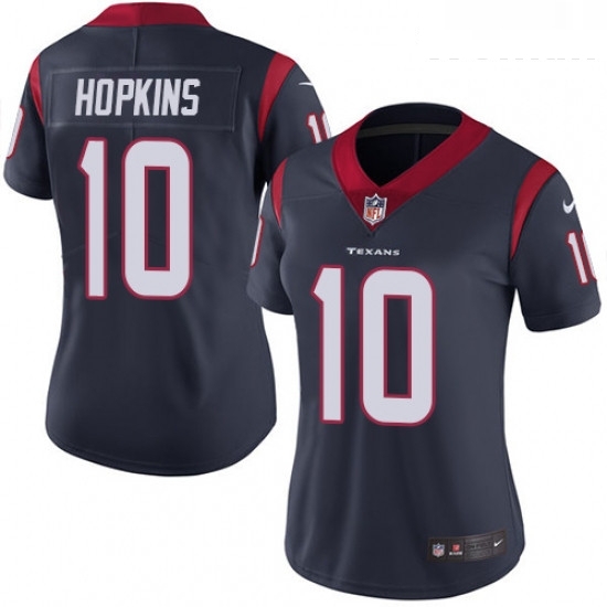 Womens Nike Houston Texans 10 DeAndre Hopkins Limited Navy Blue Team Color Vapor Untouchable NFL Jersey Womens Nike Houston Texans 10 DeAndre Hopkins Limited Navy Blue Team Color Vapor Untouchable NFL Jersey