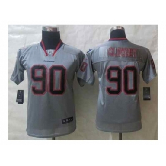 Nike Youth jerseys houston texans #90 clowney grey[lights out][clowney]