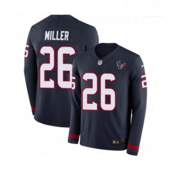 Youth Nike Houston Texans 26 Lamar Miller Limited Navy Blue Therma Long Sleeve NFL Jersey Youth Nike Houston Texans 26 Lamar Miller Limited Navy Blue Therma Long Sleeve NFL Jersey