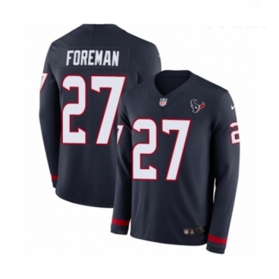 Youth Nike Houston Texans 27 DOnta Foreman Limited Navy Blue Therma Long Sleeve NFL Jerse Youth Nike Houston Texans 27 DOnta Foreman Limited Navy Blue Therma Long Sleeve NFL Jerse