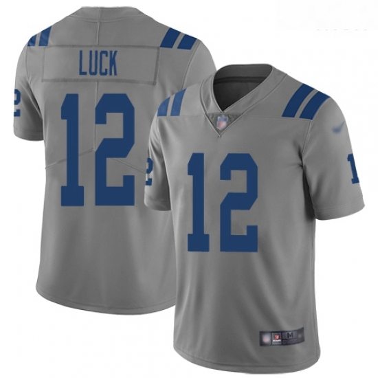 Colts 12 Andrew Luck Gray Men Stitched Football Limited Inverted Legend Jersey Colts 12 Andrew Luck Gray Men Stitched Football Limited Inverted Legend Jersey