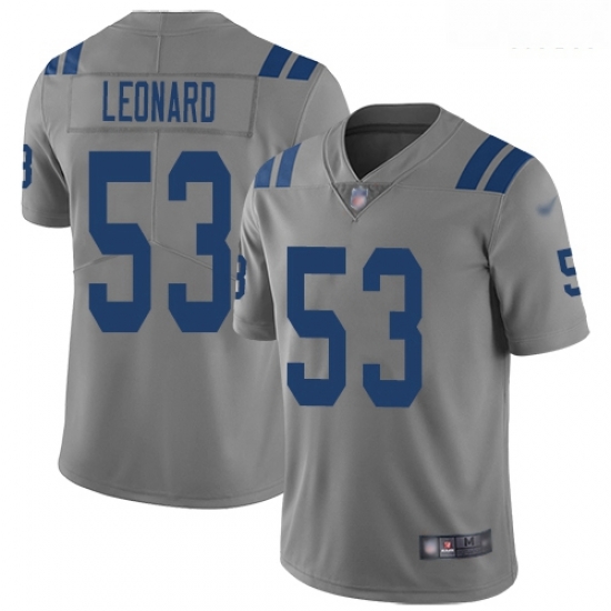 Colts 53 Darius Leonard Gray Men Stitched Football Limited Inverted Legend Jersey Colts 53 Darius Leonard Gray Men Stitched Football Limited Inverted Legend Jersey