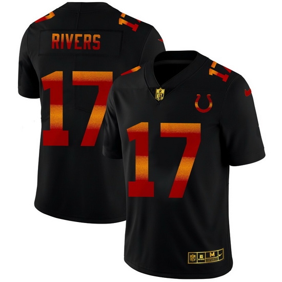 Indianapolis Colts 17 Philip Rivers Men Black Nike Red Orange Stripe Vapor Limited NFL Jersey Indianapolis Colts 17 Philip Rivers Men Black Nike Red Orange Stripe Vapor Limited NFL Jersey