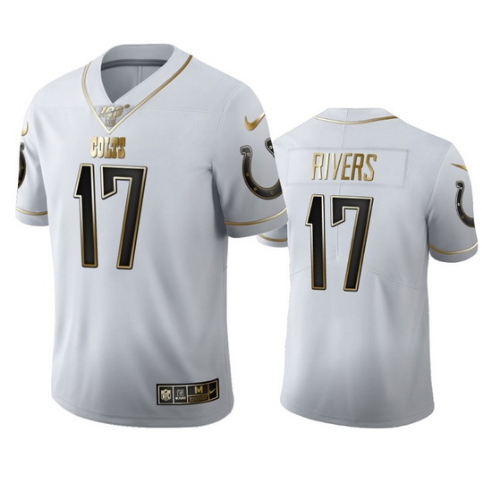 Indianapolis Colts 17 Philip Rivers Men Nike White Golden Edition Vapor Limited NFL 100 Jersey Indianapolis Colts 17 Philip Rivers Men Nike White Golden Edition Vapor Limited NFL 100 Jersey