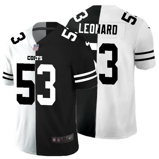 Indianapolis Colts 53 Darius Leonard Men Black V White Peace Split Nike Vapor Untouchable Limited NFL Jersey Indianapolis Colts 53 Darius Leonard Men Black V White Peace Split Nike Vapor Untouchable Limited NFL Jersey
