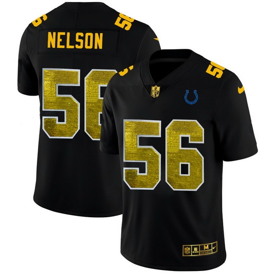 Indianapolis Colts 56 Quenton Nelson Men Black Nike Golden Sequin Vapor Limited NFL Jersey Indianapolis Colts 56 Quenton Nelson Men Black Nike Golden Sequin Vapor Limited NFL Jersey