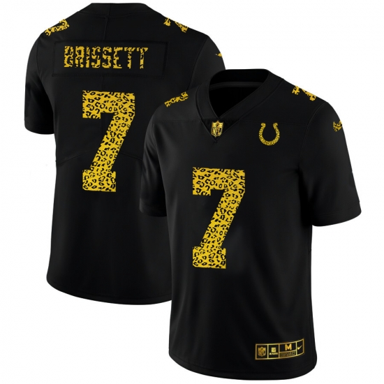Indianapolis Colts 7 Jacoby Brissett Men Nike Leopard Print Fashion Vapor Limited NFL Jersey Black Indianapolis Colts 7 Jacoby Brissett Men Nike Leopard Print Fashion Vapor Limited NFL Jersey Black