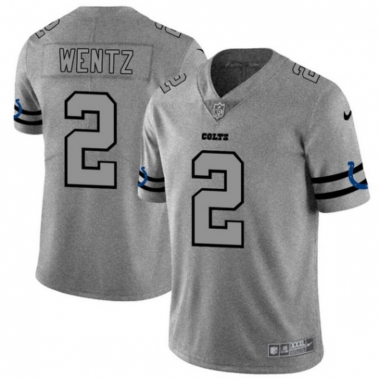 Men Indianapolis Colts 2 Carson Wentz Men Nike Gray Gridiron II Vapor Untouchable Limited NFL Jersey Men Indianapolis Colts 2 Carson Wentz Men Nike Gray Gridiron II Vapor Untouchable Limited NFL Jersey