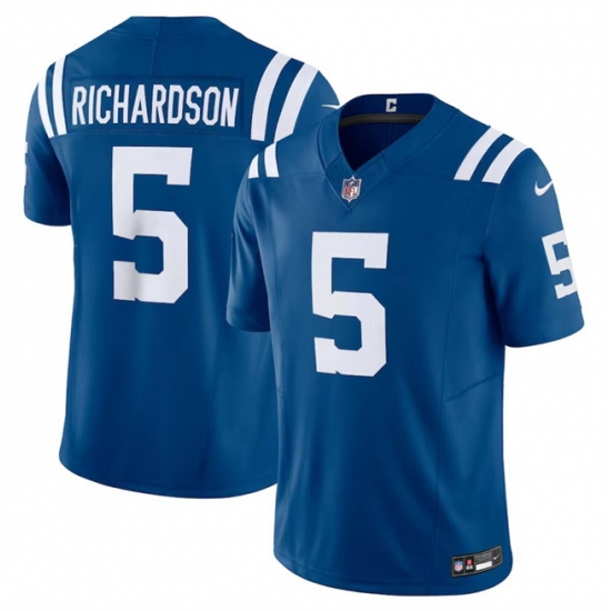 Men Indianapolis Colts 5 Anthony Richardson Blue 2023 F U S E Vapor Untouchable Stitched Football Jersey Men Indianapolis Colts 5 Anthony Richardson Blue 2023 F U S E Vapor Untouchable Stitched Football Jersey