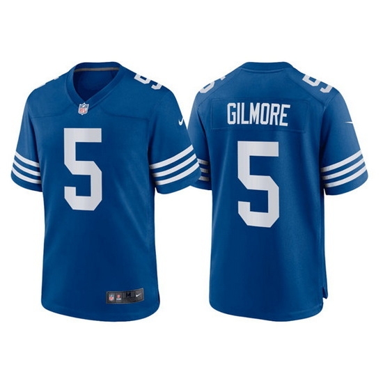 Men Indianapolis Colts 5 Stephon Gilmore Blue Stitched Football Jersey Men Indianapolis Colts 5 Stephon Gilmore Blue Stitched Football Jersey