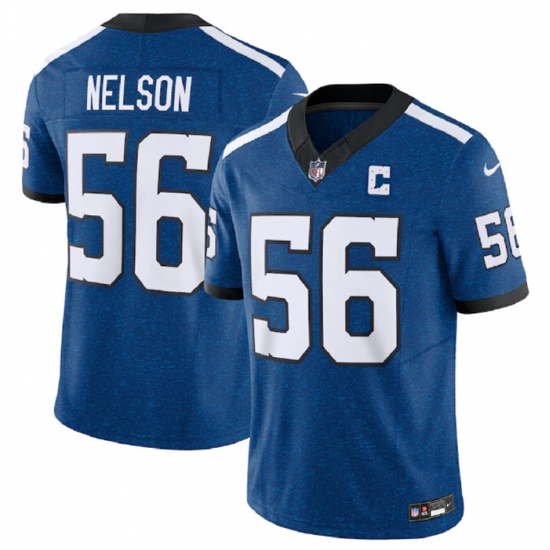 Men Indianapolis Colts 56 Quenton Nelson Royal 2023 F U S E Indiana Nights Limited Stitched Football Jersey Men Indianapolis Colts 56 Quenton Nelson Royal 2023 F U S E Indiana Nights Limited Stitched Football Jersey